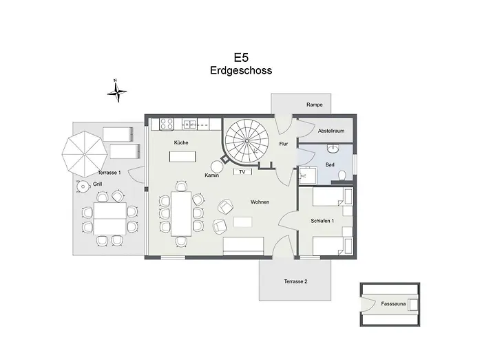 Wiesengefluester E5 - Gruppenfreundlich In Randlage Mit Fasssauna Holiday home Robel